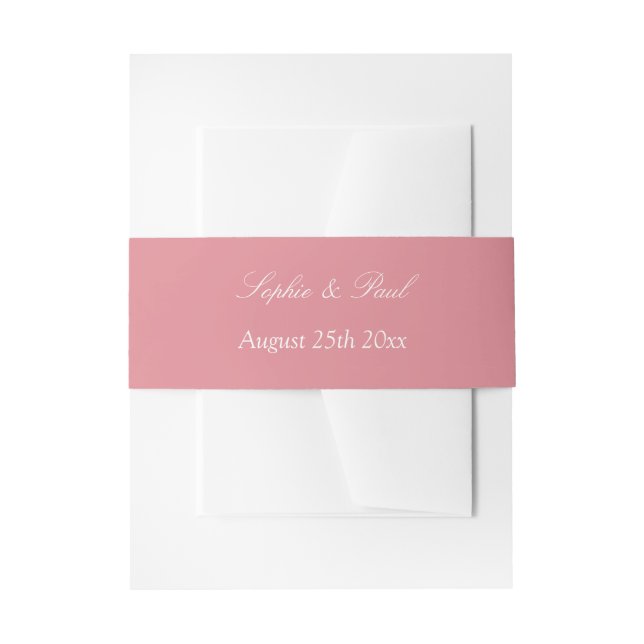 Blush Pink Wedding Invitation Bly Band (Vorderseite Beispiel)