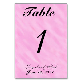 Blush Pink Wedding Table No. Cards Tischnummer