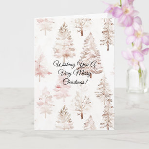 Blush Pink Weihnachtsbaumen Karte