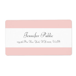 Blush Pink White Calligraphed Template Modernes