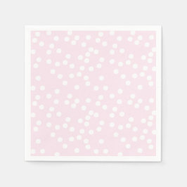 Blush Pink & White Confetti / Punkte Serviette