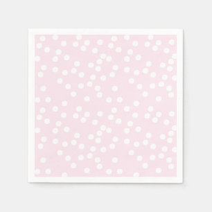 Blush Pink & White Confetti / Punkte Serviette