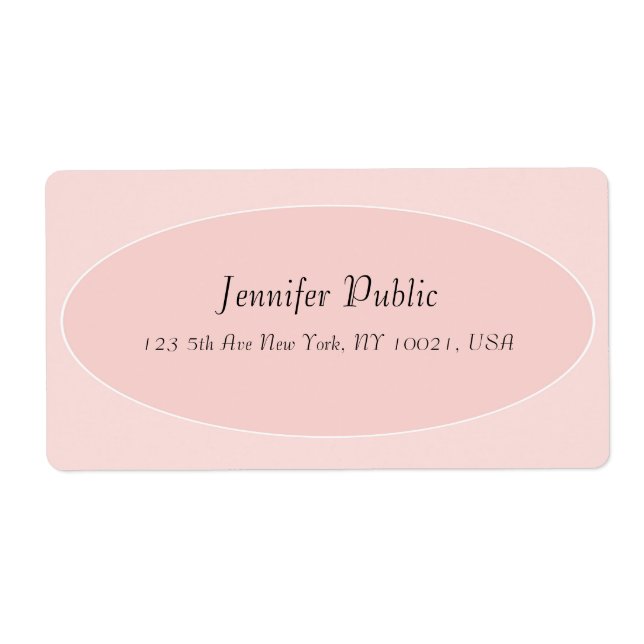 Blush Pink White Elegant Moderne Handschrift Trend (Vorne)
