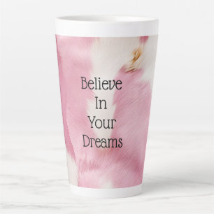 Blush Pink White Gold Cowhid Animal Milchtasse