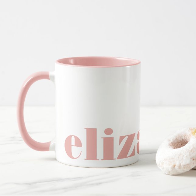 Blush Pink White Magazine Serif Schriftart Chic El Tasse (Mit Donut)