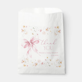 Blush Pink Wildblume Bow Baby in Bloom Geschenktütchen