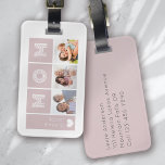 Blush Pink Wir Liebe Sie Mama Fotos Gepäckanhänger<br><div class="desc">Mit diesem personalisierten Design,  das sich perfekt für Reisende eignet,  können Sie Ihr Gepäck auftanken</div>