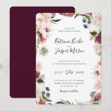Blush Plum Botanische Blumenbeete Hochzeit