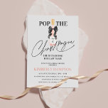 Blush Pop Das Champagner-Brautparty Einladung<br><div class="desc">Pop Der Champagner,  den sie ihren Nachnamen ändert! Feiern Sie die zukünftige Braut,  während sie ein neues Kapitel beginnt! Lassen Sie sich von einem Brautparty mit einer romantischen Farbpalette und einer luxuriösen Champagnerflasche verzaubern. Lasst uns ein Glas zur Feier der demnächst kommenden Frau ziehen!</div>