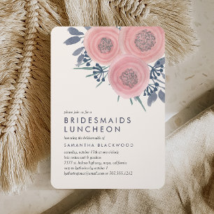 Blush Poppies Bridesmaids Luncheon Einladung