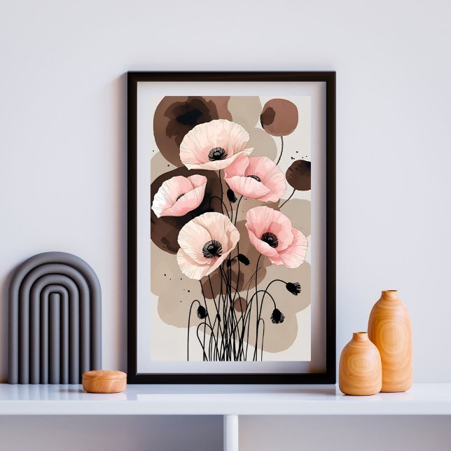 Blush Poppy Botanische Printwerbung 2 Poster (Von Creator hochgeladen)