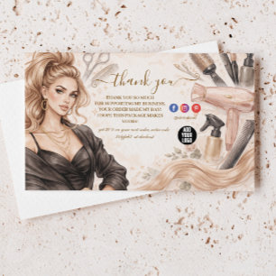 Blush Portrait Hair Studio Branding Dankeskarte