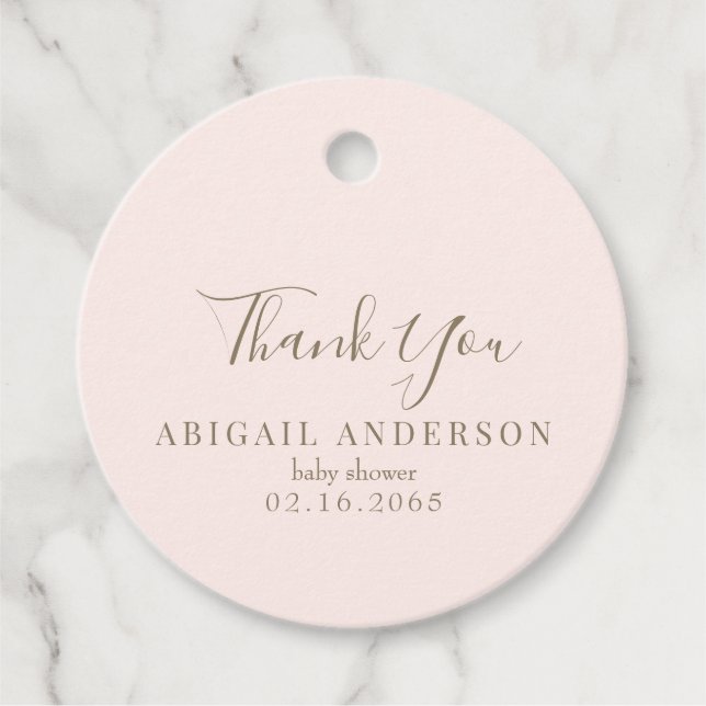 Blush Princess Baby Dusche Geschenkanhänger