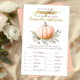 Blush Pumpkin Baby Shower Guess the Price Game