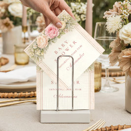 Blush Ranunculus And Rose Garden Baby Shower Serviette