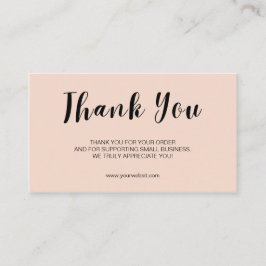 Blush Review Request Thank You Card QR Business Visitenkarte