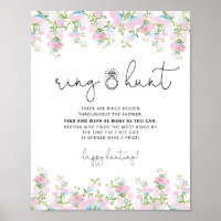 Blush Ring Hunting Brautparty Bloral Sign