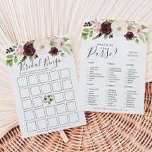 Blush Romance Brautparty Doppel-Side-Game-Karte
