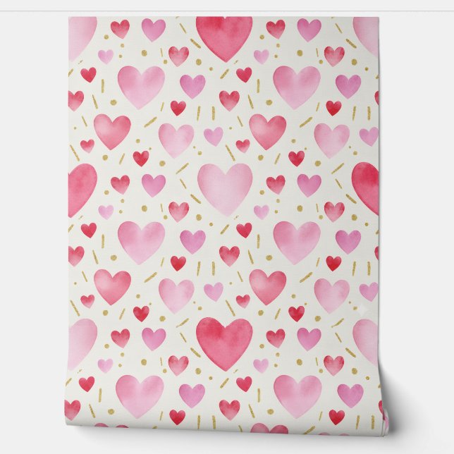 Blush Romance & Crimson Sparkle Tapete (Abrollen)