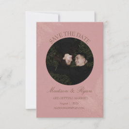 Blush Romance Save-the-Date-Karte mit Foto Save The Date