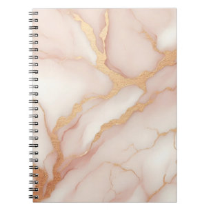 Blush-Rosa-Marmor-Notebook mit goldenen Venen Notizblock