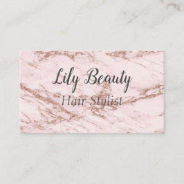 Blush-Rosa-Marmoreffekt Visitenkarte