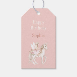Blush Rosa niedliche Feenflügel Kleid Einhorn Gebu Geschenkanhänger