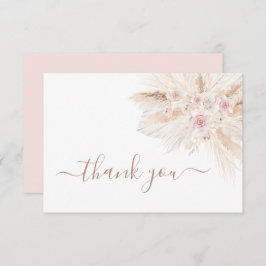Blush rosa Tropical danke Karte