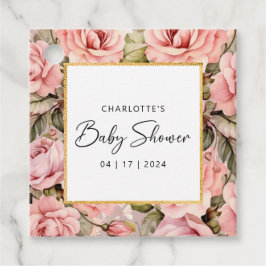 Blush Rose Blumenspülung Geschenkanhänger