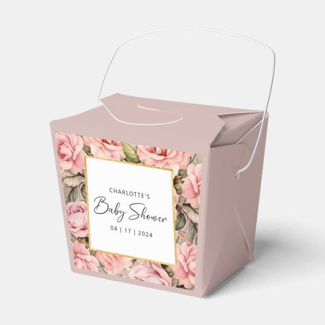 Blush Rose Blumenspülung Geschenkschachtel (Vorderseite)
