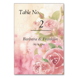 Blush Rose Botanische Hochzeit Tischnummer