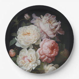 Blush Rose Classic Dutch Moody Baroque Wedding Pappteller