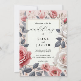 Blush Rose Einladung zur Hochzeit