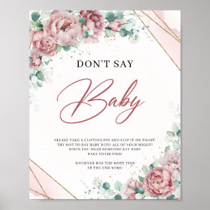 Blush Rose Ekkalyptusgold Don't Say Baby Poster
