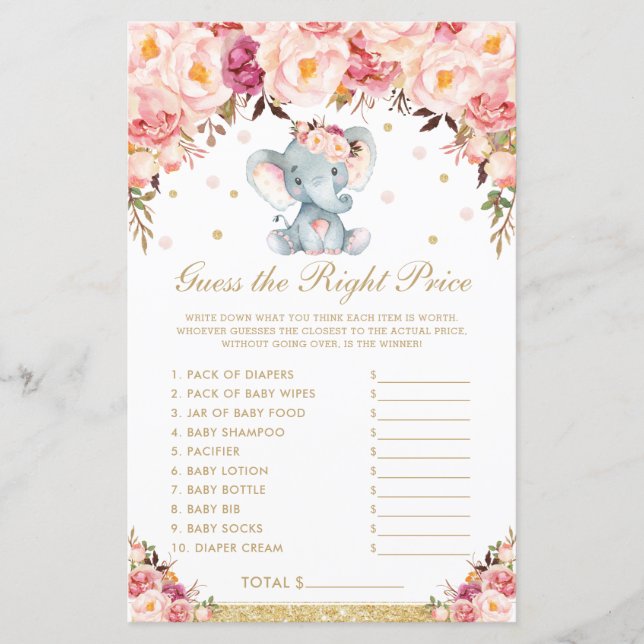 Blush Rose Elephant Raten Sie das richtige Preissp (Vorderseite)
