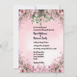 - Blush Rose Floral Wedding Invitation Einladung