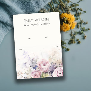 Blush-Rose florale Netzklammer mit Combo-Display Visitenkarte