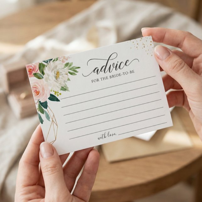 Blush Rose Gold Bläserne Elegante Worte von Hinweiskarte (Von Creator hochgeladen)