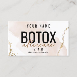 Blush Rose Gold Botox Aftercare Card Visitenkarte