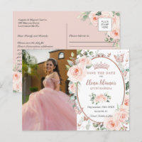 Blush Rose Gold Butterfliegen Quinceañera