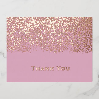 Blush Rose Gold Foil Hochzeit Vielen Dank Folien Feiertagspostkarte