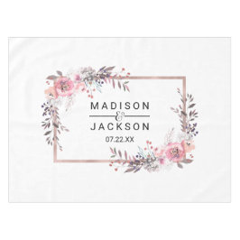 Blush & Rose Gold Gerahmte Blumenzange Tischdecke