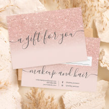 Blush Rose Gold Glitzer ombre Geschenkgutschein