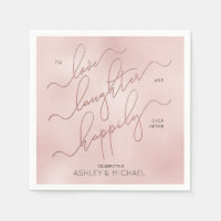 Blush Rose Gold Script glücklich immer nach