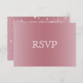 Blush Rose Gold Star Lights - UAWG RSVP Karte