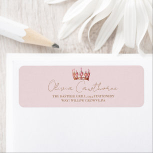 Blush Rose & Gold Sweet 16 Bow Crown Geburtstag
