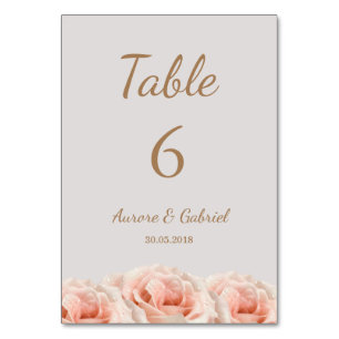 Blush Rose Grau blumenreiche Hochzeitsstimmung Tis Tischnummer