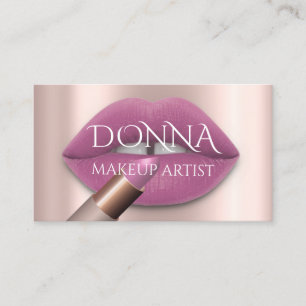 Blush Rose Lippen QR-Logos Makeup Lipstick-Glanz Visitenkarte