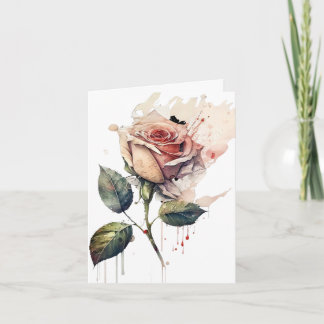 Blush Rose Love Card Dankeskarte