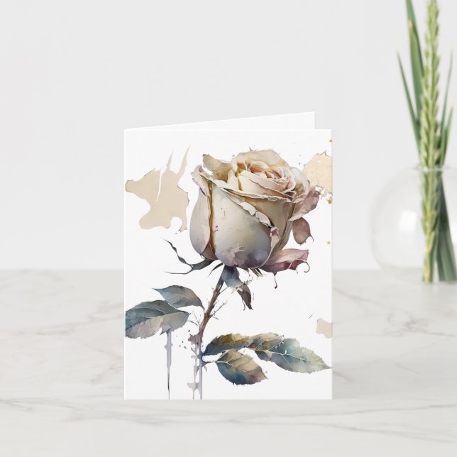 Blush Rose Love Card Karte (Vorderseite)